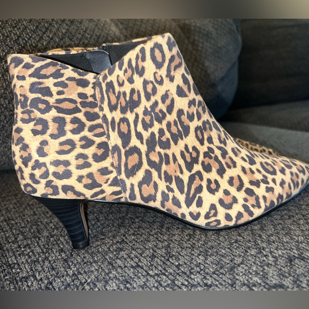 Clark’s Linvale Sea Leopard Print Suede Bootie